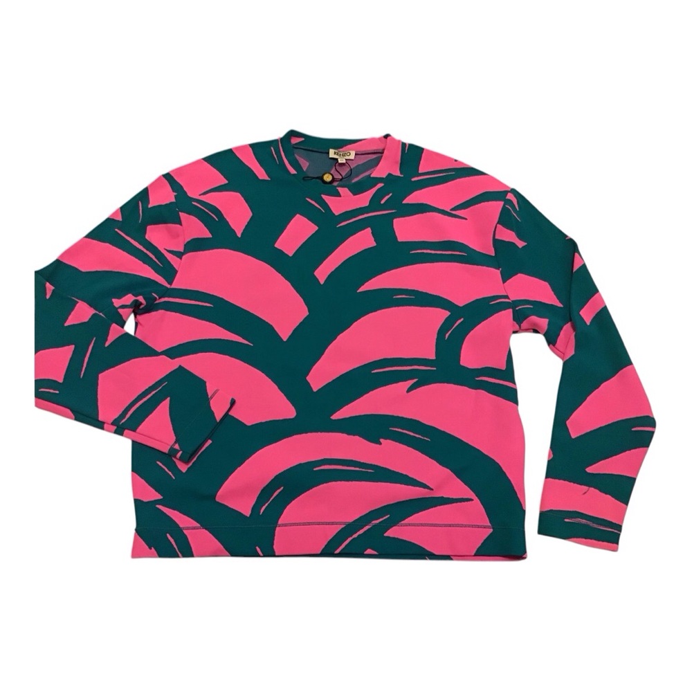 Kenzo Paris Stretch Scuba Graphic Palm Tree Sweatshirt